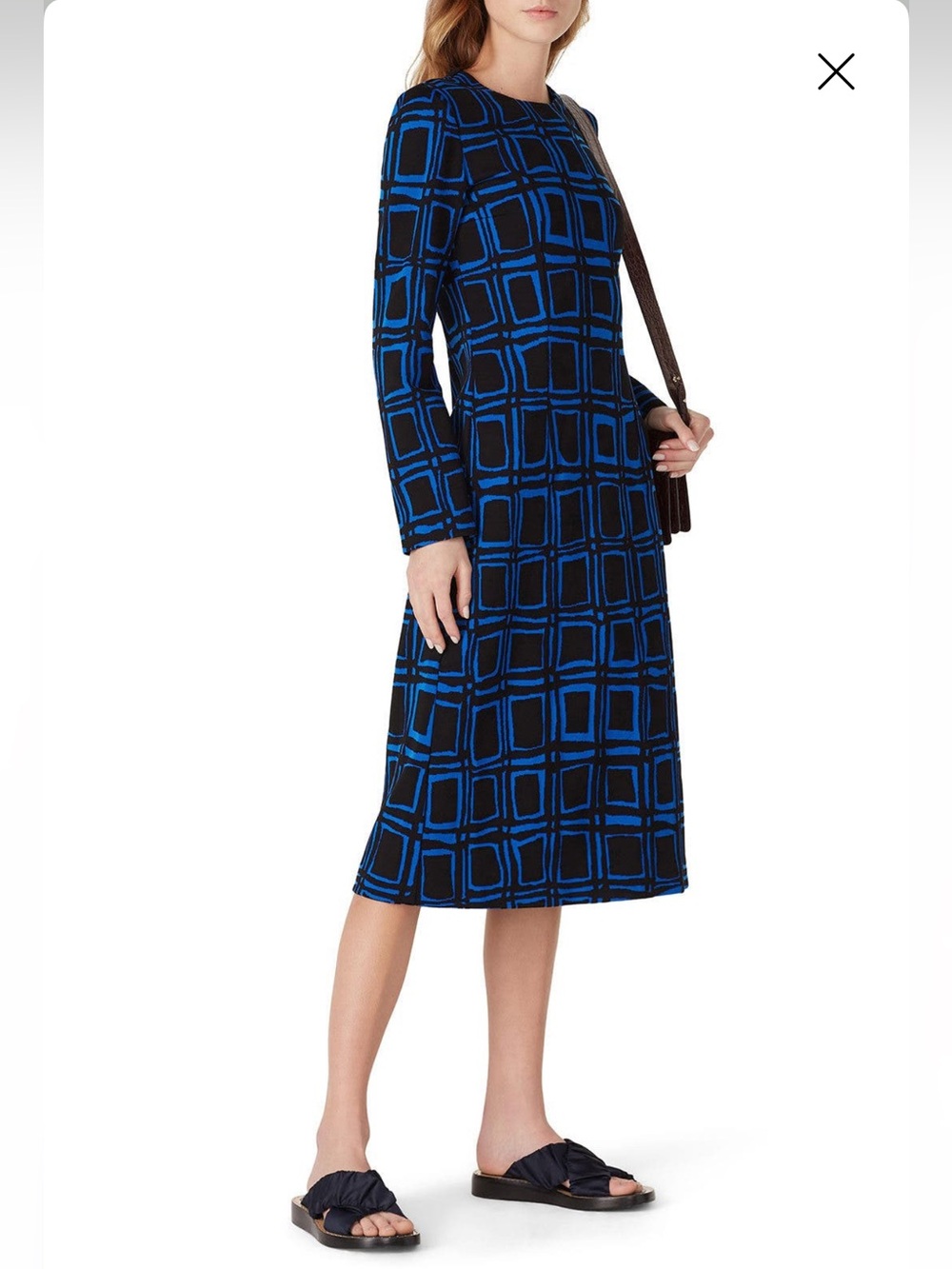 Marni Electric Blue Printed Dress Sz 44/ US 8